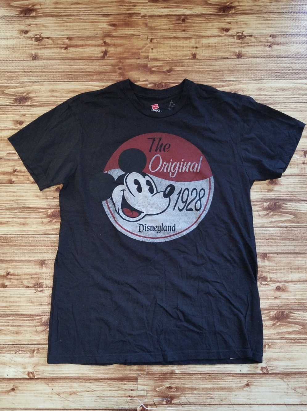 Disney Hanes Mickey Mouse The Original 1928 Disneyland T-Shirt Medium Black